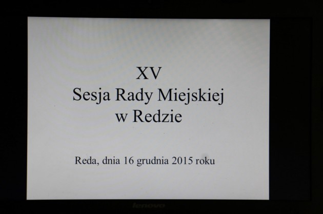 Sesja „budżetowa” 16 XII 2015 r.